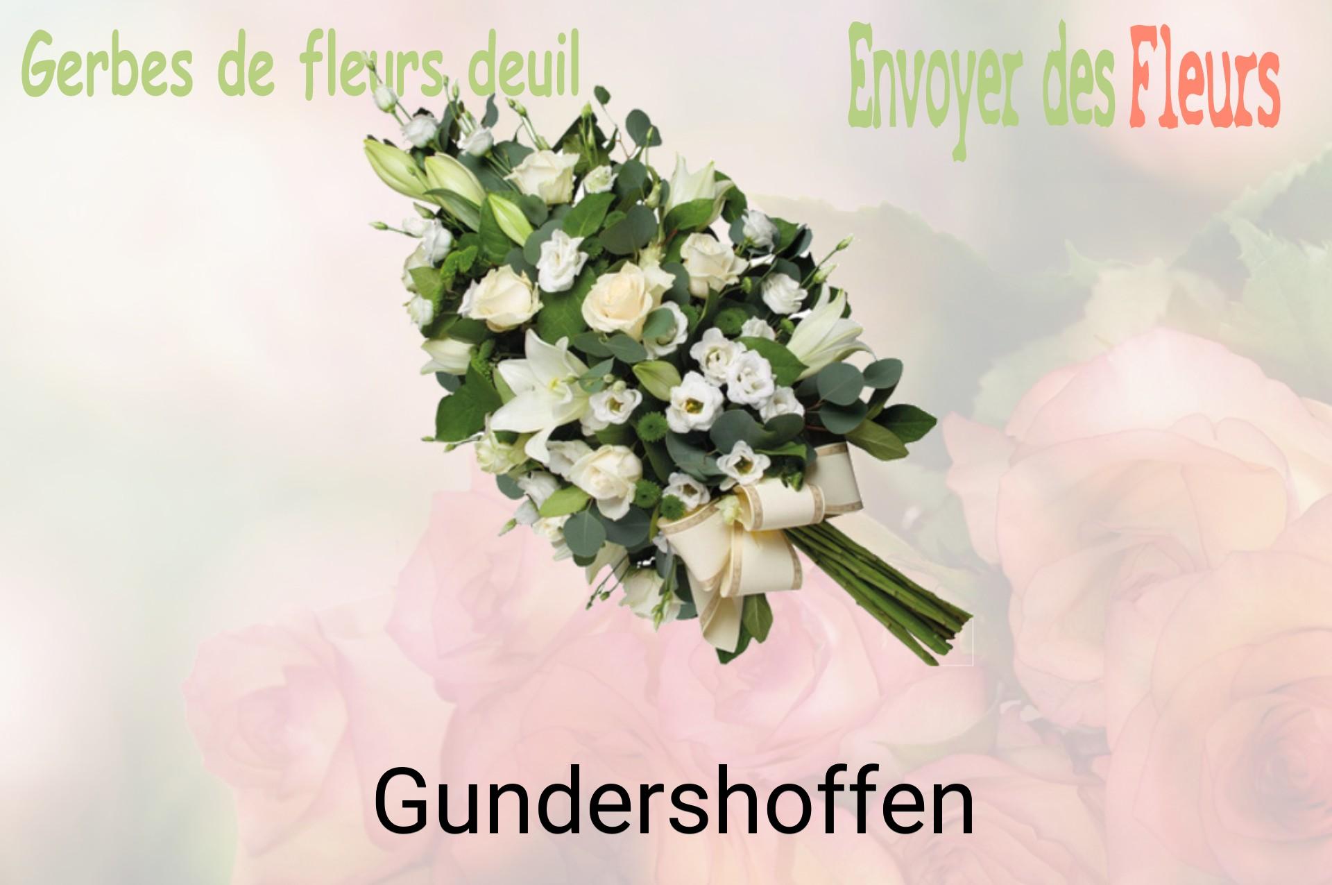 Gerbe de fleurs de deuil livrée à Gundershoffen